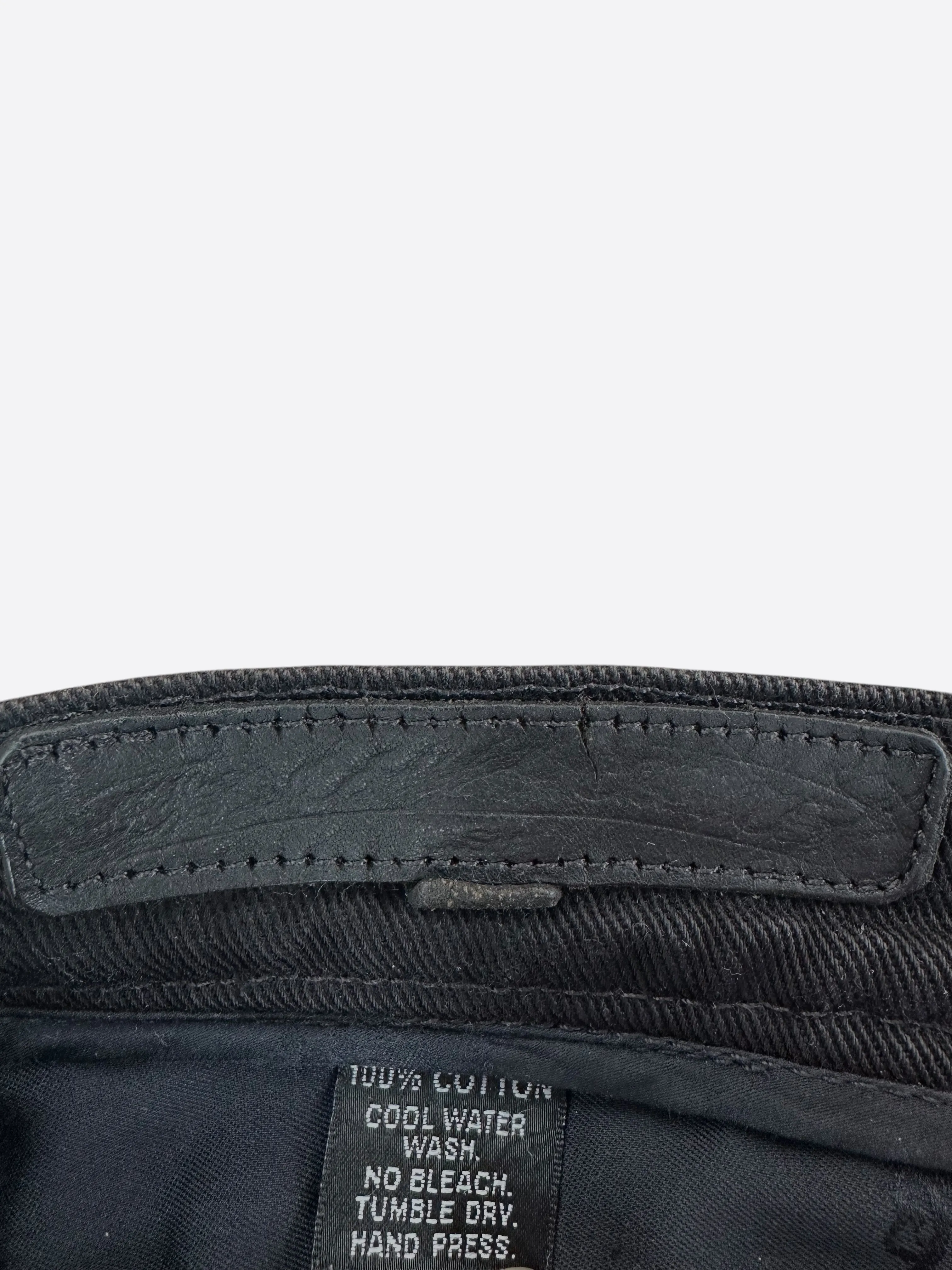 Chrome Hearts Black Fleur Knee Jeans